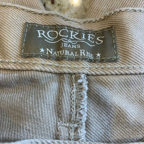 Rockies Jeans Natural Rise Tan Size 8-XLong 35” Inseam - Picture 7 of 10